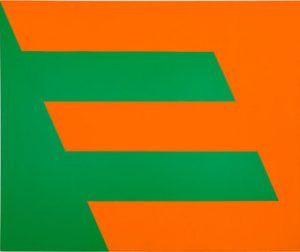 "Green and Orange" (1958) by Carmen Herrera.