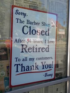 Barber Shop Closed