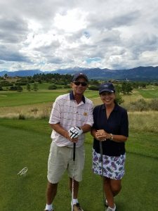 Mary and her husband Bob at Flying Horse.